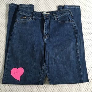 Lee Jeans Size 8L Relaxed Straight Leg Blue 99% cotton 1% spandex
